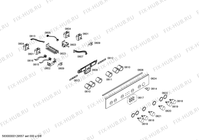 Схема №3 HL654502E с изображением Кабель для плиты (духовки) Siemens 00609815