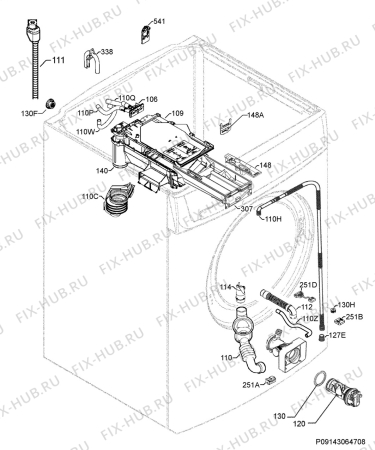 Взрыв-схема стиральной машины Rex Electrolux RWW167443W - Схема узла Hydraulic System 272