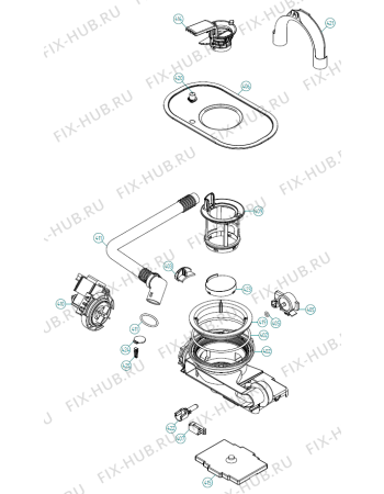 Взрыв-схема посудомоечной машины Asko D5424 IL   -Stainless (401555, DW90.1) - Схема узла 04