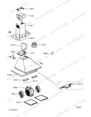 Схема №1 AKR 651 WH с изображением Другое для вытяжки Whirlpool 481252448015