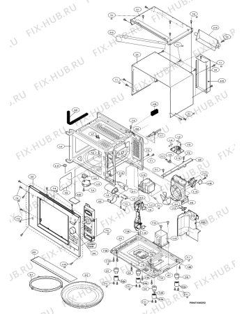 Взрыв-схема микроволновой печи Zanussi ZNM11X - Схема узла Section 1