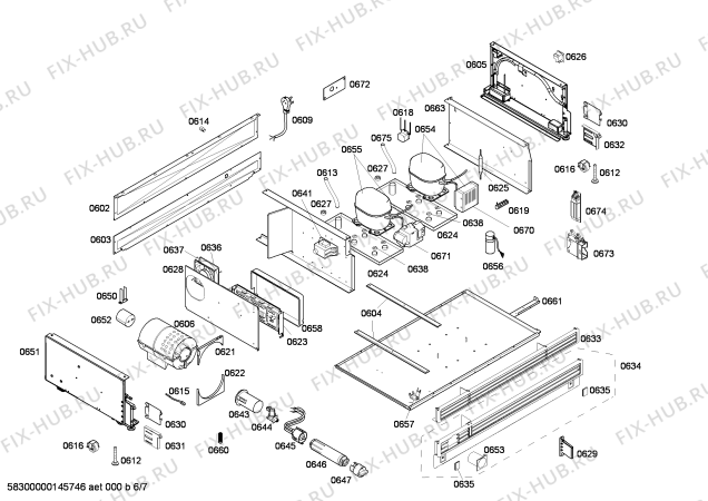 Схема №1 CIB36MIER1 KF 1901 SF с изображением Крышка для холодильной камеры Bosch 00246406