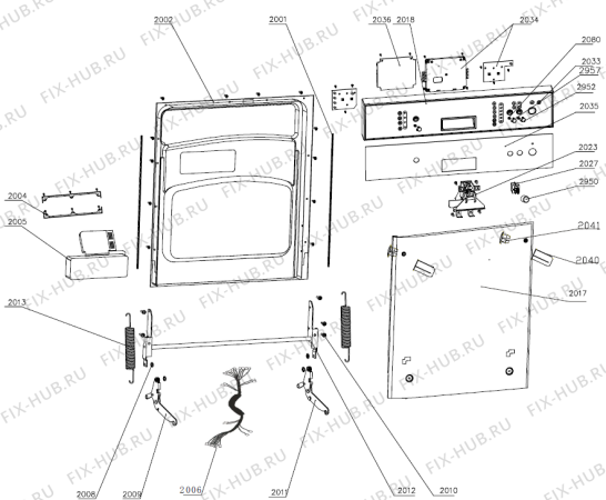 Схема №1 GI50110X (403836, WQP8-9349I) с изображением Дверца для посудомоечной машины Gorenje 427805