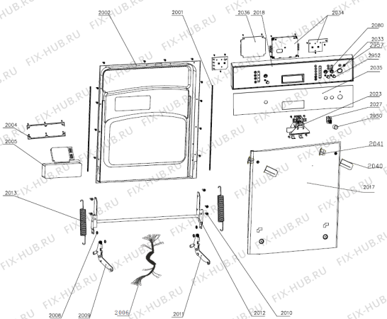 Схема №1 GI50110X (403836, WQP8-9349I) с изображением Дверка для посудомоечной машины Gorenje 427804