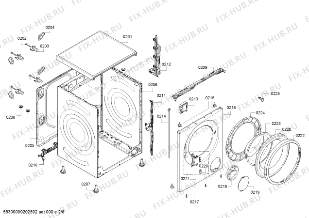 Схема №2 WAT24649IT с изображением Панель управления для стиралки Bosch 11020945