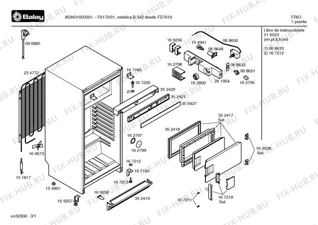 Схема №1 RF9617 F5290 с изображением Ось для холодильника Bosch 00162938