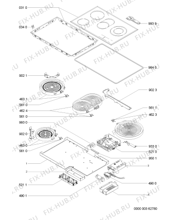 Схема №1 AKM 975/BA/01 с изображением Затычка для электропечи Whirlpool 481244039376