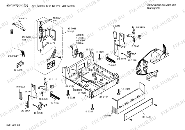 Схема №2 SF25A061EU с изображением Инструкция по установке/монтажу для посудомойки Siemens 00583723
