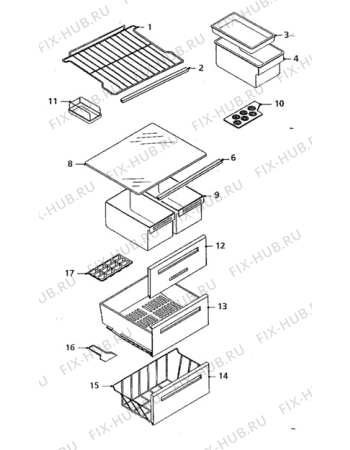 Взрыв-схема холодильника Zanussi ZF56/46GE - Схема узла Furniture