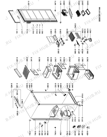 Схема №1 GKNA 245/IN A+ с изображением Элемент корпуса для холодильной камеры Whirlpool 481245298346