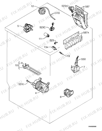 Взрыв-схема стиральной машины Zanussi FE1206 - Схема узла Electrical equipment 268