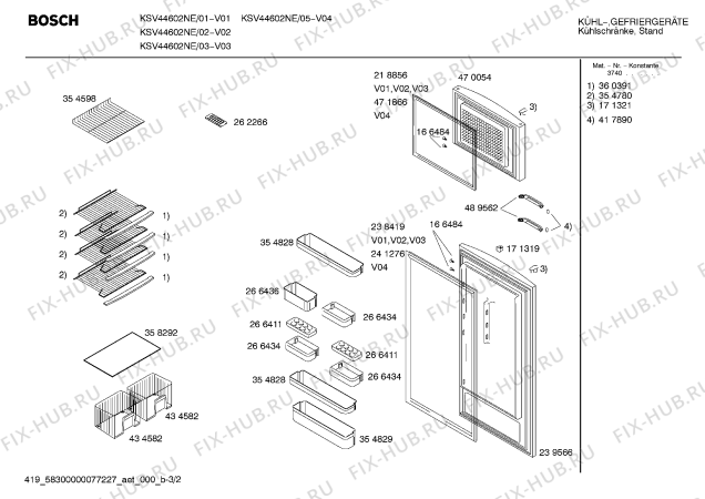 Схема №2 KSV44602NE cooler с изображением Дверь для холодильника Bosch 00470054