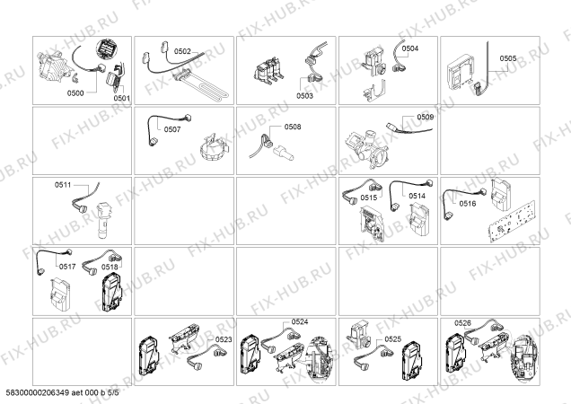 Взрыв-схема стиральной машины Bosch WAT28720 - Схема узла 05