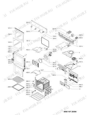 Схема №1 502.451.61 OV T105 S OVEN IK с изображением Дверца для плиты (духовки) Whirlpool 481010599872