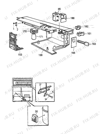 Взрыв-схема холодильника Electrolux ER2600C - Схема узла Electrical equipment