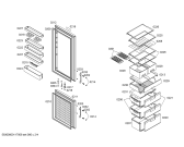 Схема №2 3KF4937N с изображением Дверь для холодильника Bosch 00242151