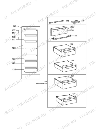 Взрыв-схема холодильника Rosenlew RPP3120 - Схема узла C10 Interior