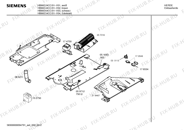 Схема №2 HZ25201CC с изображением Инструкция по эксплуатации для духового шкафа Siemens 00526391