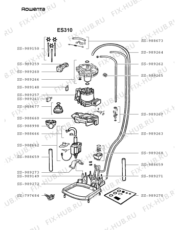 Схема №1 ES310 с изображением Прокладка для кофеварки (кофемашины) Rowenta SS-988677