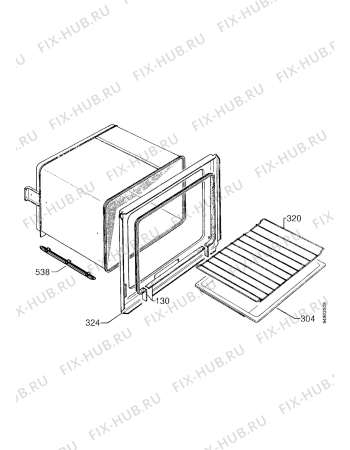 Взрыв-схема плиты (духовки) Zanussi ZBN721X - Схема узла Housing 001