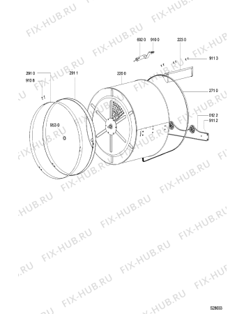 Схема №2 TRA 4060 с изображением Вкладыш для электросушки Whirlpool 481245211074