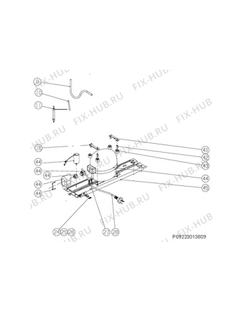 Взрыв-схема холодильника Zanussi ZFU219WO - Схема узла Cooling system 017