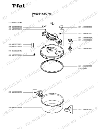 Схема №1 P4605142/07A с изображением Котелка Seb SS-1530000770