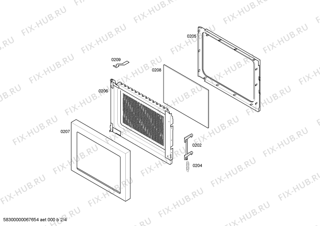 Взрыв-схема микроволновой печи Neff H5570N0 MW 5579 - Схема узла 02