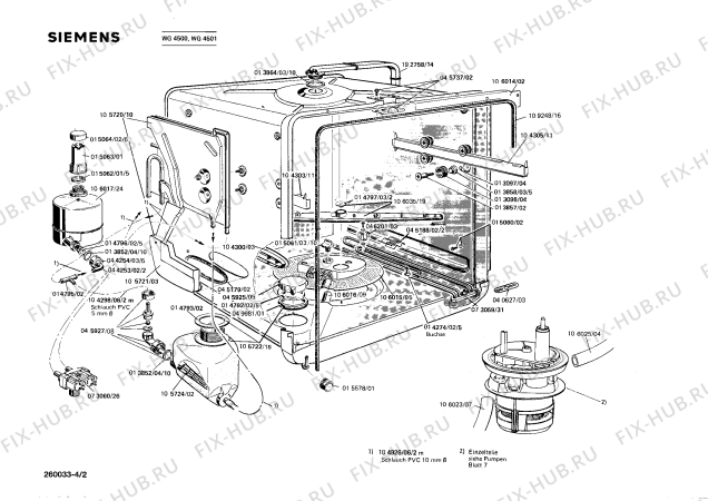 Схема №2 WG4500 LADY 450 с изображением Панель для посудомойки Siemens 00106040