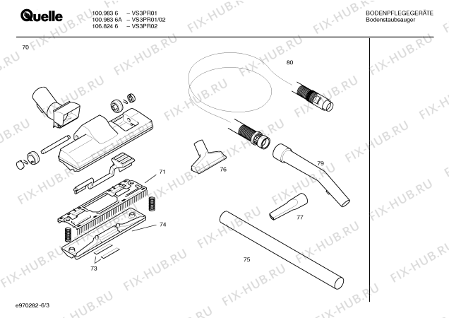 Схема №2 VS3PR01 с изображением Толкатель для электропылесоса Bosch 00153040