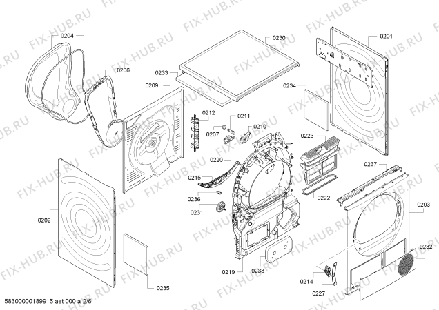 Схема №3 WTY87740CH SelfCleaning Condenser с изображением Модуль управления, запрограммированный для сушильной машины Bosch 00636956