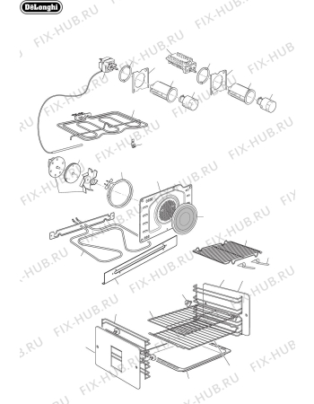 Схема №1 DE6060MD с изображением Электропитание для плиты (духовки) DELONGHI 1132163