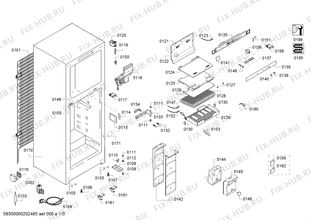 Схема №2 KGN57VL20M с изображением Ручка двери для холодильника Bosch 11029292