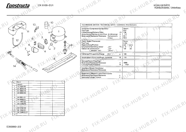 Схема №1 CK6100 с изображением Ручка для холодильника Bosch 00025622