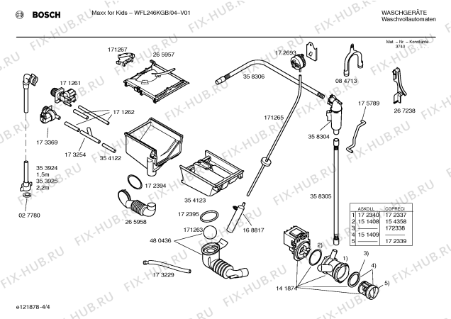 Схема №1 WFL246KGB Maxx for Kids с изображением Инструкция по установке и эксплуатации для стиралки Bosch 00528143