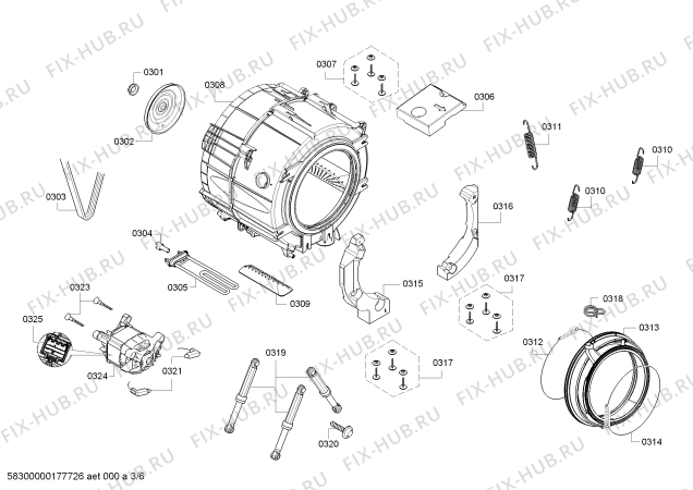 Схема №4 WAK28280CH MaxxPlus с изображением Ручка для стиральной машины Bosch 00631505