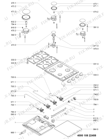 Схема №1 AKM274/IX с изображением Крышечка для электропечи Whirlpool 481010714674