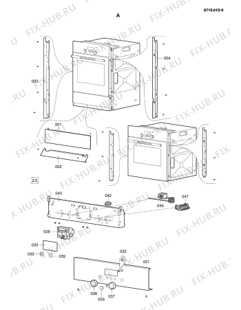 Схема №4 BLH 7502 R с изображением Дверка для плиты (духовки) Whirlpool 480121103327