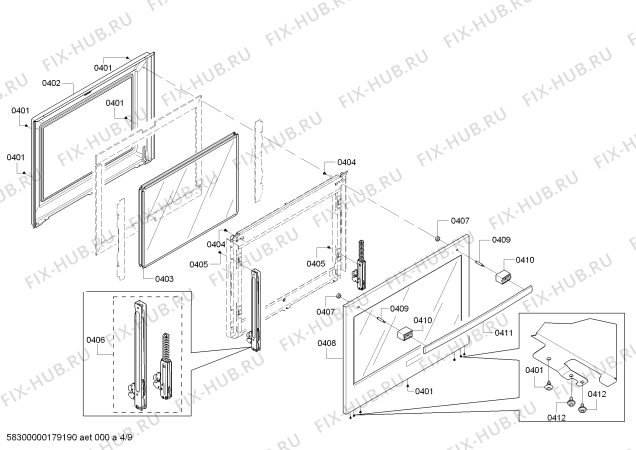 Схема №3 HBL8661UC Bosch с изображением Панель управления для плиты (духовки) Bosch 00771316