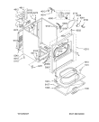 Схема №1 WED5300VW с изображением Декоративная панель для сушильной машины Whirlpool 480112100609