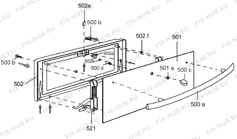 Взрыв-схема вытяжки Gorenje 511 GL A501E52A FI   -White FS 50 (900000621, A501E52A) - Схема узла 05