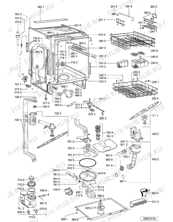 Схема №1 ADG 9527/2 n.p. с изображением Обшивка для посудомоечной машины Whirlpool 480140101618