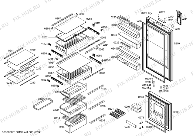 Схема №1 KGN49S50 с изображением Декоративная планка для холодильной камеры Bosch 00702317