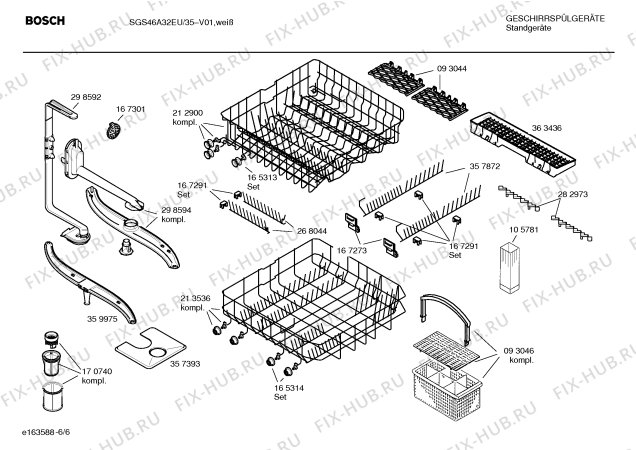 Взрыв-схема посудомоечной машины Bosch SGS46A32EU Lounge - Схема узла 06