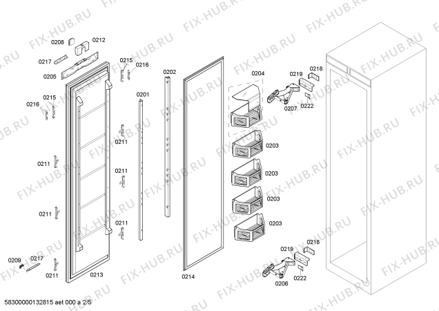 Схема №1 G7161X0 с изображением Крышка для холодильной камеры Bosch 00667605