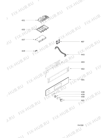 Схема №2 SMW1S (F080259) с изображением Клавиша для электропечи Indesit C00302207