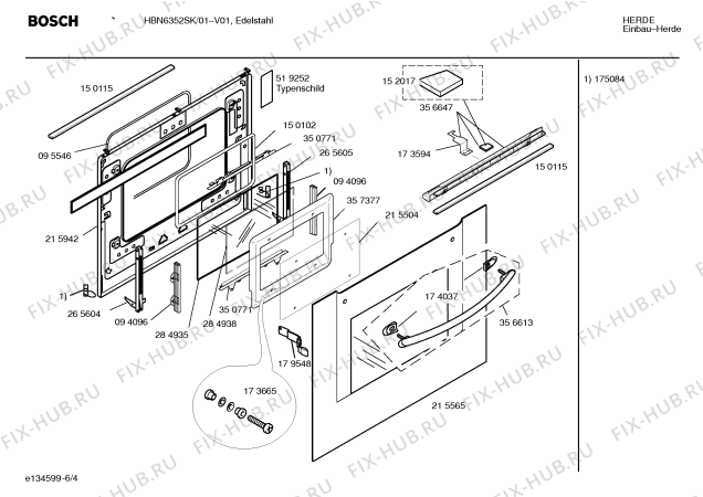 Схема №2 HBN6352SK с изображением Инструкция по эксплуатации для духового шкафа Bosch 00583149
