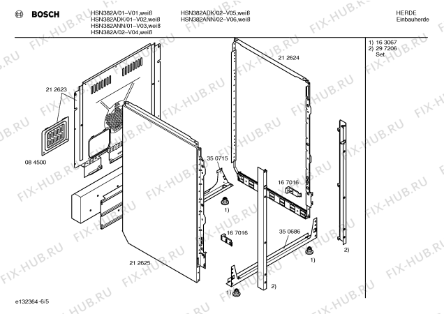 Схема №3 HEV352AEU с изображением Фронтальное стекло для духового шкафа Bosch 00210310
