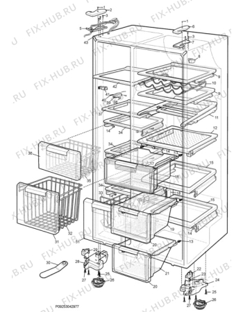 Взрыв-схема холодильника Electrolux ENL60810X - Схема узла Section 8