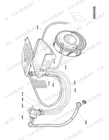 Схема №6 MWU107ECWT OS с изображением Рукоятка для стиралки Whirlpool 481249848066